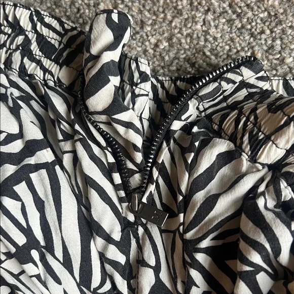 Maison Scotch Les Bons Vivants Multi Color Print Pattern Ankle Crop Casual Pants - Picture 5 of 6